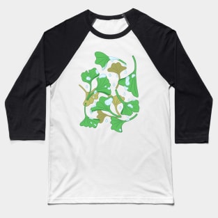 Raindrops and Ginkgo Leaves Baseball T-Shirt